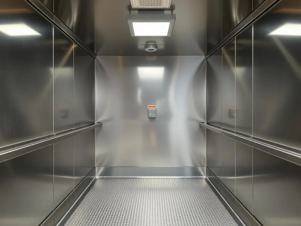Spotless walk-in freezer after sanitation
