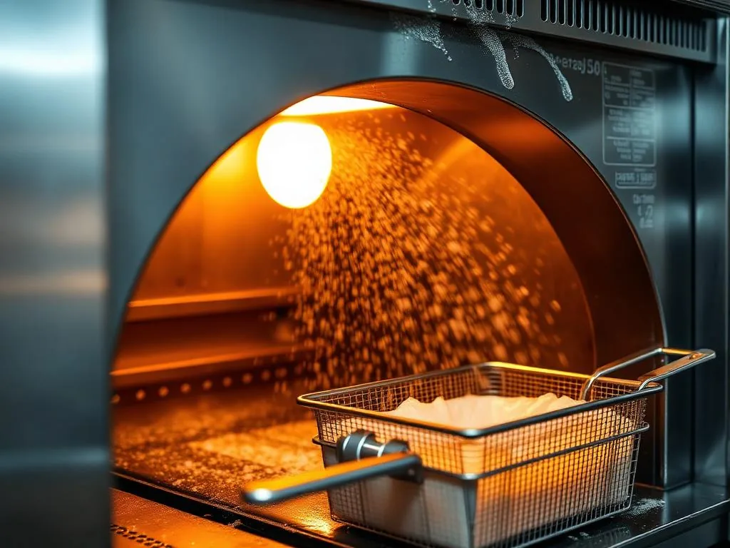 Close-up of specialty restaurant equipment being cleaned